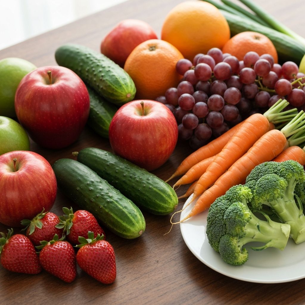 Fresh vegetables and healthy food